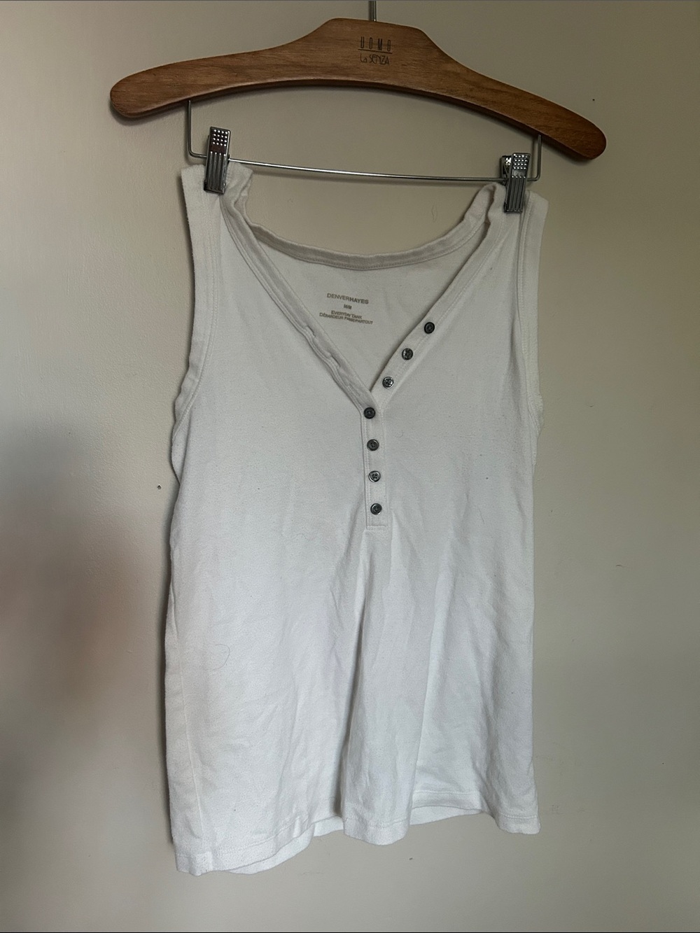 Denver Hayes White Everyday Henley Tank